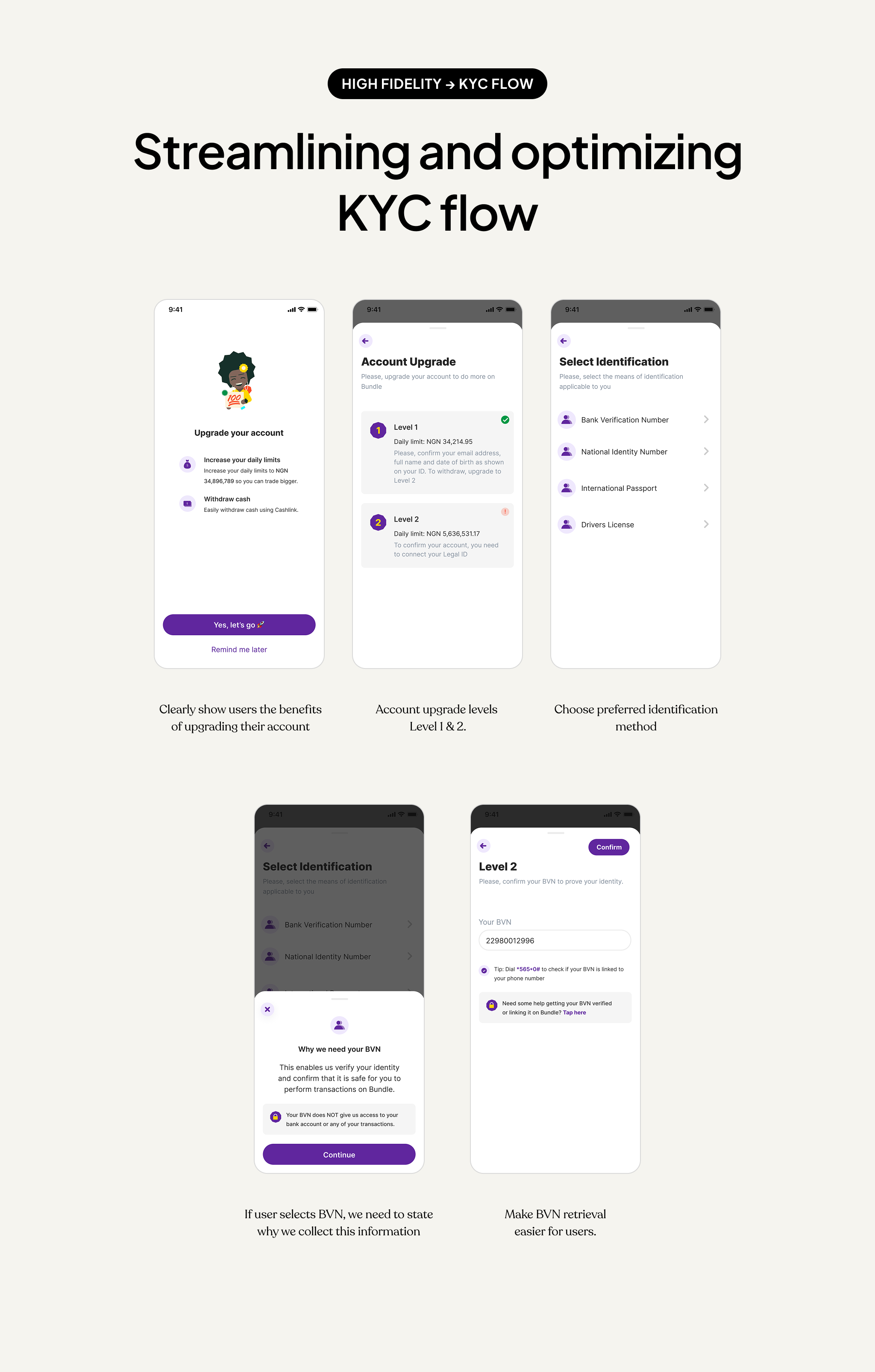 Redesigned KYC flow