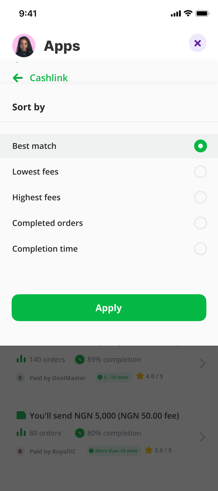 Sort controls