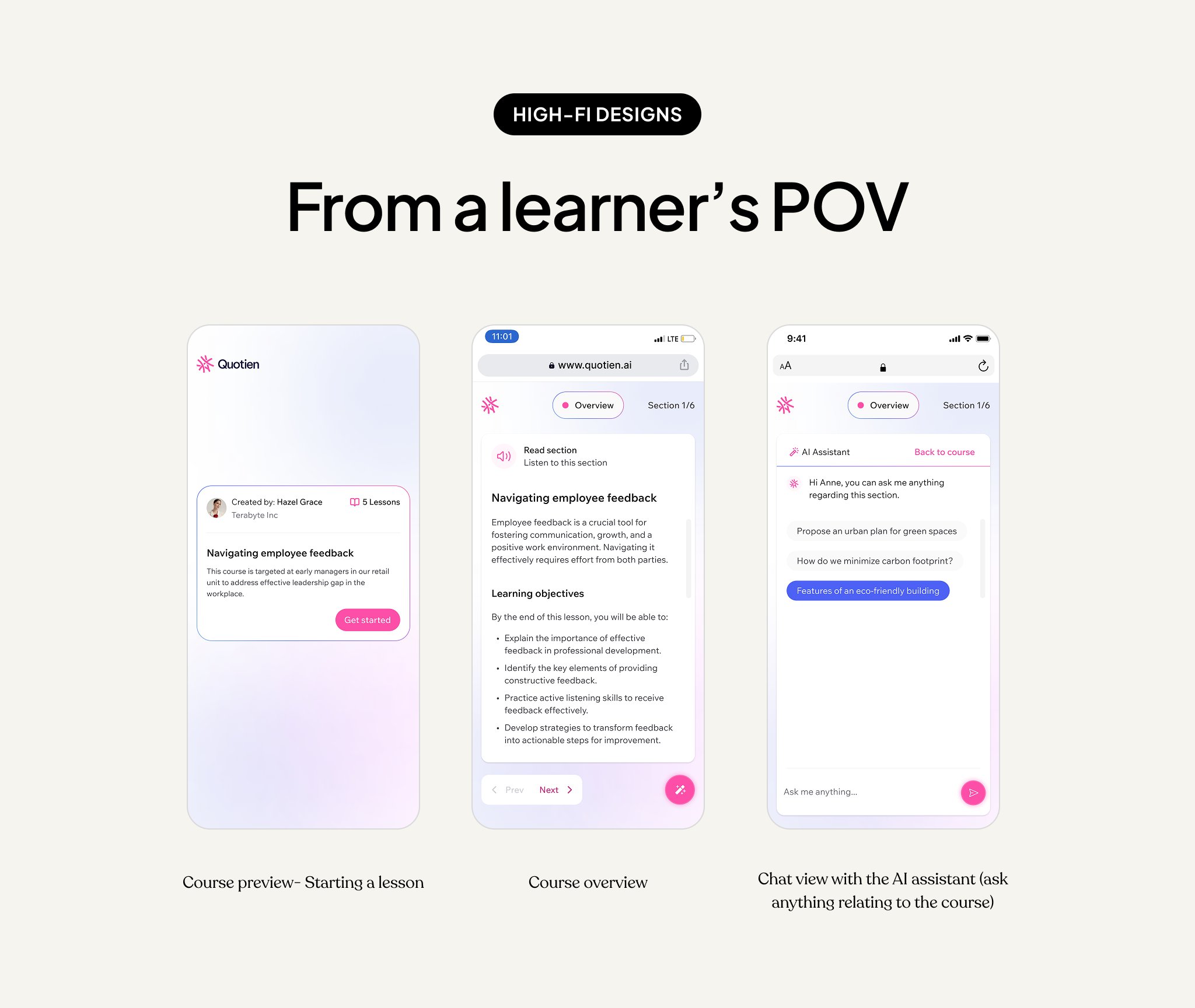 Quotien learner experience part 1