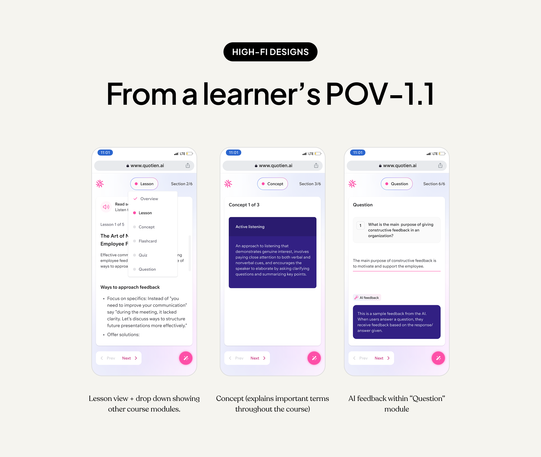 Quotien learner experience part 2